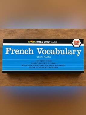 SparkNotes French Vocabulary Study Cards – 1,000 Flash Cards – Complete Language